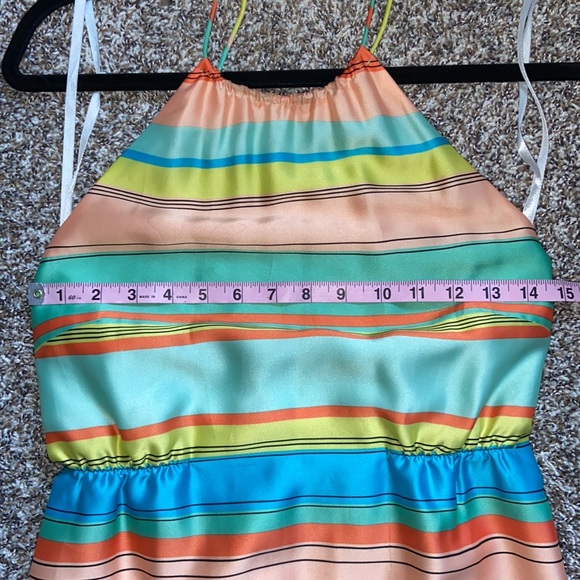 Ann Taylor halter maxi dress 0 blue bin - Picture 6 of 10